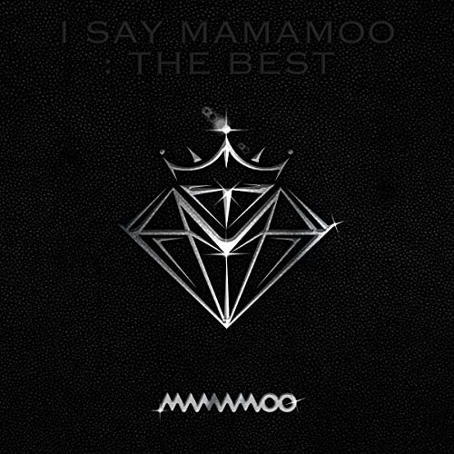 Mamamoo album cover: black background with a silver diamond and logo.