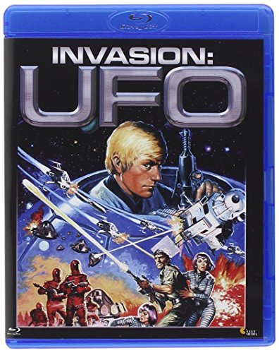 UFO" Blu-ray cover featuring a man, spaceships, and soldiers in action.