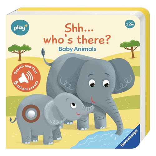 Ravensburger Play+ Infant & Toddler - Shhh…Who's there? Baby Animals My First Seek and Find Sound Book : Search and find