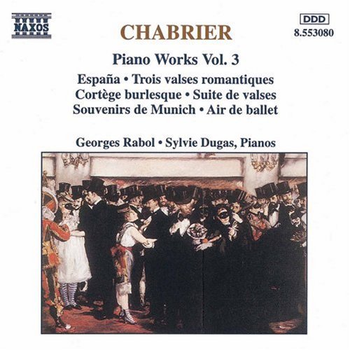 CD cover for Chabrier’s Piano Works Vol. 3, featuring a painting of a crowd.
