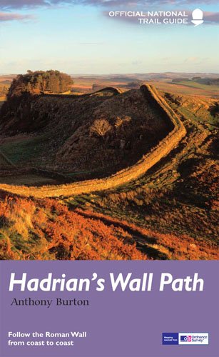 Hadrian’s Wall Path guidebook cover with a landscape view of the wall.