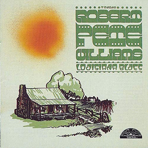 CD cover for Robert Pete Williams' "Louisiana Blues" with rural scene.