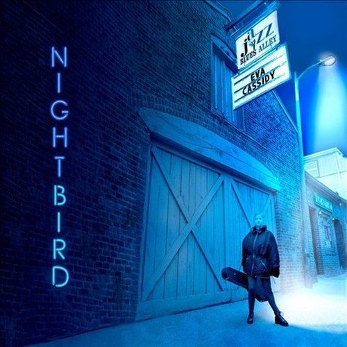 CD cover: Eva Cassidy standing by a building with a marquee.