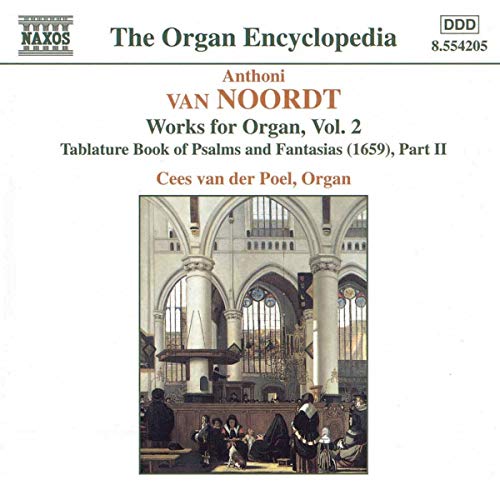 CD cover for Anthoni van Noordt’s organ works, featuring a church interior painting.