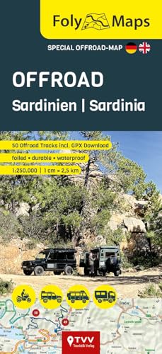FolyMaps OFFROAD Sardinia 1:250,000 : Special map with over 60 off-road tracks