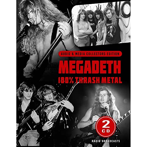 Megadeth "100% Thrash Metal" 2CD album cover with band photos.