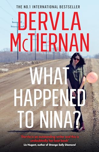 Book cover: woman on a road, holding a pink card, titled "What Happened to Nina?".