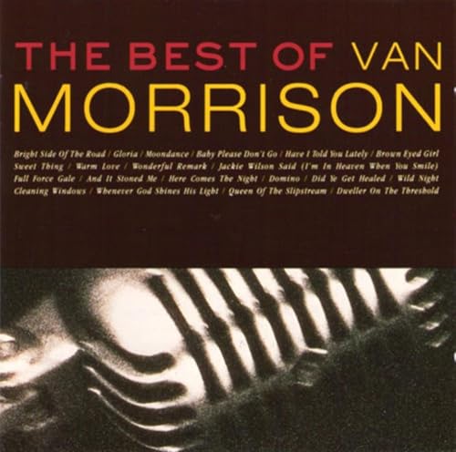 Album cover for The Best of Van Morrison with a black and white image.