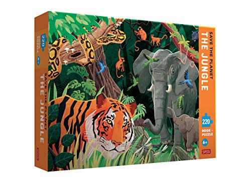 SAVE THE JUNGLE BOOK AND PUZZLE