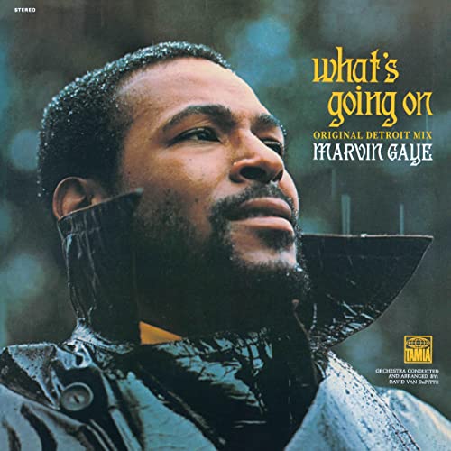 Marvin Gaye album cover, “What’s Going On (Original Detroit Mix)”.