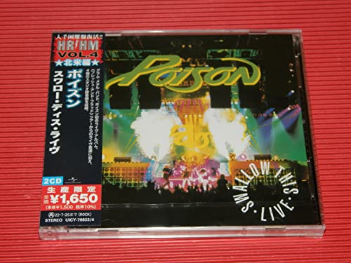 Poison “Swallow This Live” CD with Japanese text and obi strip.