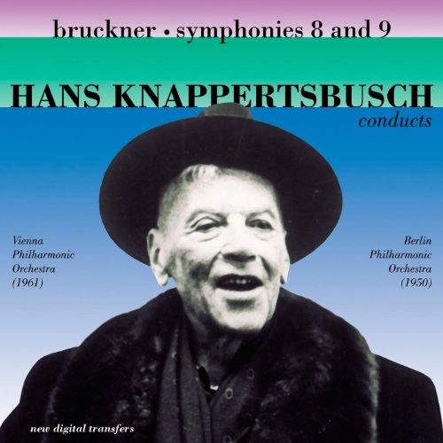 CD cover featuring a black and white portrait of Hans Knappertsbusch against a blue background.