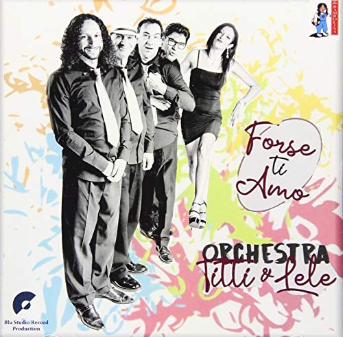 CD cover featuring five people in suits against a colorful, splattered background.