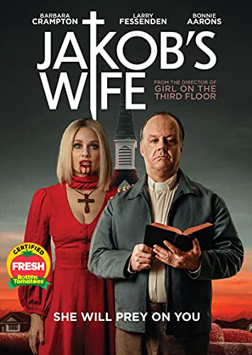 Jakob's Wife DVD cover featuring a woman and man with a church steeple.
