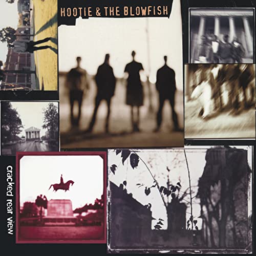 Collage of Hootie and the Blowfish band silhouettes and various black and white photos.