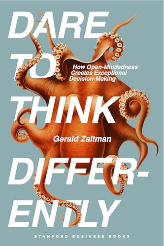 Book cover with octopus image and large white text: "Dare to Think Differently".