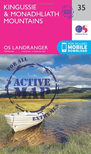 Landranger Active (35) Kingussie & Monadhliath Mountains (OS Landranger Active Map)