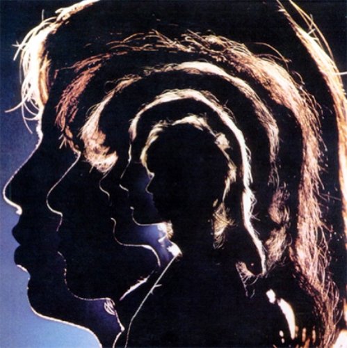 Rolling Stones “Hot Rocks” album cover: layered profiles in silhouette.