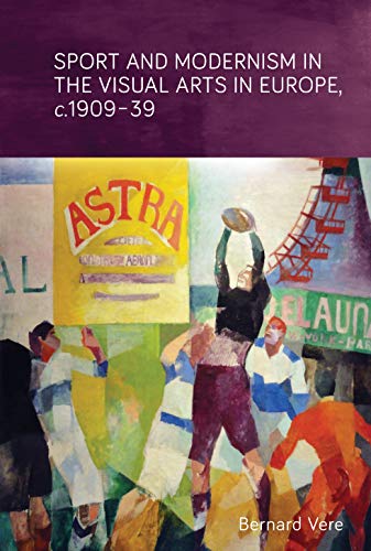 Book cover depicting a 1930s painting of athletes with advertising.