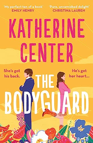 Book cover for "The Bodyguard" featuring illustrated couple amidst flowers.