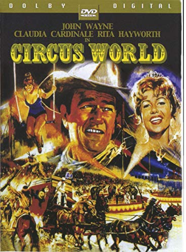 Circus World" DVD cover featuring John Wayne, a trapeze artist, and horses.