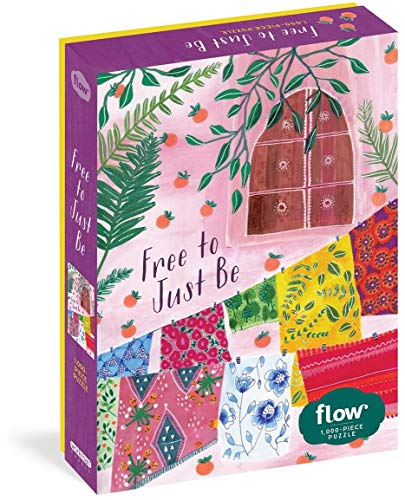 Free to Just Be: (Flow) for Adults Families Picture Quote Mindfulness Game Gift Jigsaw 26 3/8 X 18 7/8