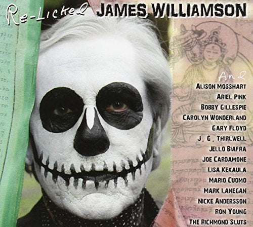 Album cover: James Williamson's "Re-Licked" featuring a skull face painting.