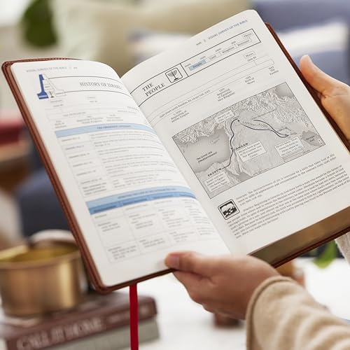 The Open Bible: Read and Discover the Bible for Yourself (NKJV Brown Leathersoft, Red Letter, Comfort Print)