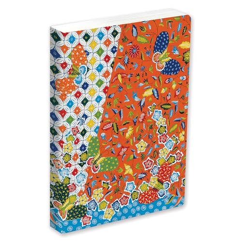 Journal Modern Batik Kawung Butterflies, Lined Paperback : Blank Lined 144 Page A5 Notebook