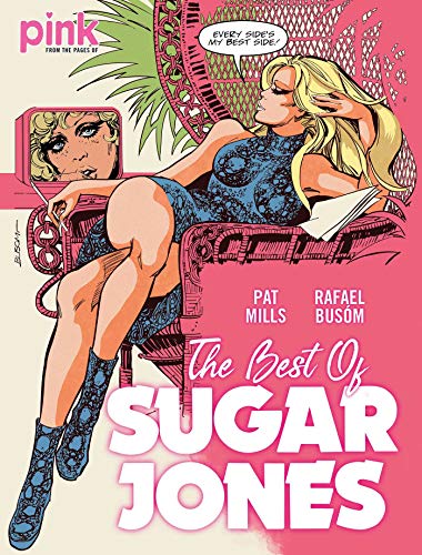 Comic book cover featuring a blonde woman lounging in a chair.