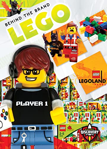 Book cover featuring a Lego minifigure gamer with various Lego brand images and logos.