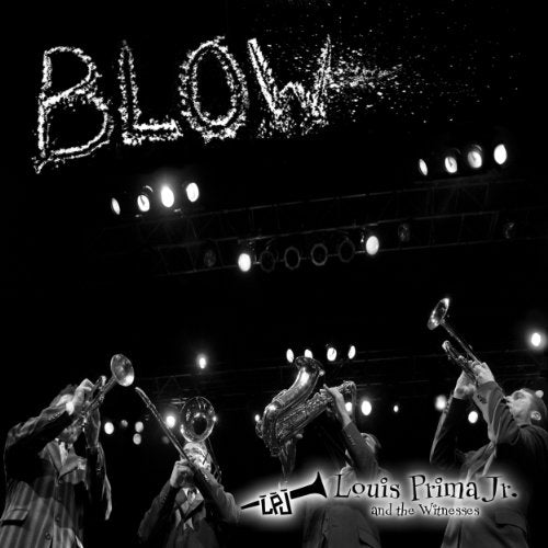 Black and white album cover featuring musicians playing brass instruments onstage.