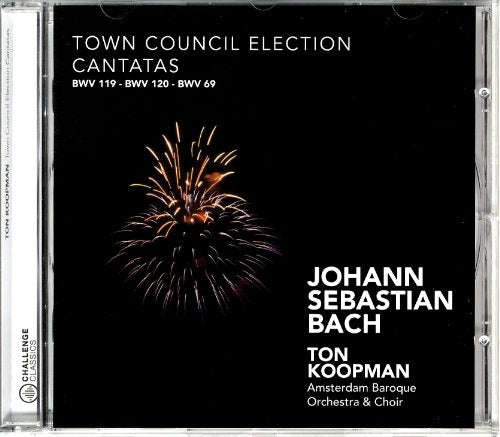 CD case for Bach’s “Town Council Election Cantatas” with fireworks image.
