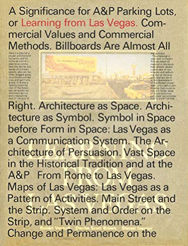 Learning from Las Vegas (The MIT Press): Facsimile Edition