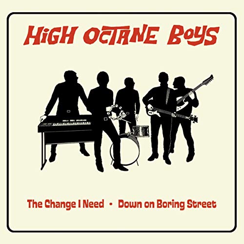 Vinyl record cover: silhouette of a band playing instruments.