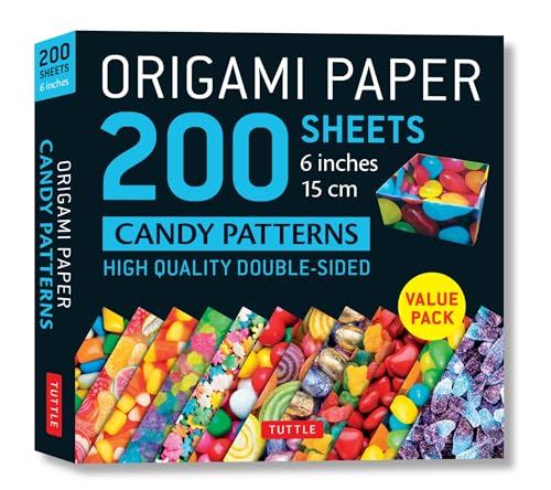 Origami Paper 200 sheets Candy Patterns 6" (15 cm) : Tuttle Origami Paper: Double Sided Origami Sheets Printed with 12 Different Designs (Instructions for 6 Projects Included)