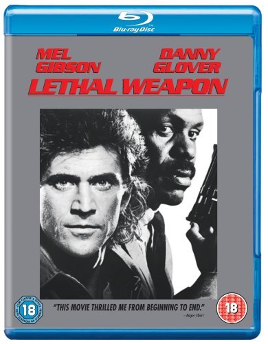 Blu-ray cover for "Lethal Weapon" featuring Mel Gibson and Danny Glover.
