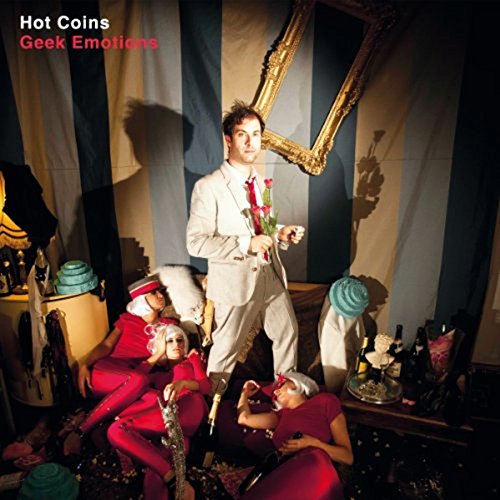Album cover with a man in a suit and several people in red.