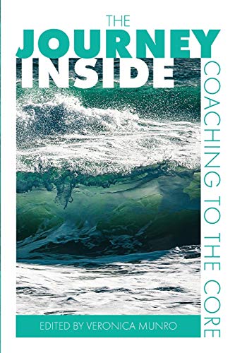 Book cover: ocean waves, teal title “The Journey Inside: Coaching to the Core.”