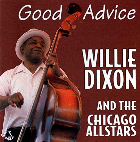 CD cover featuring Willie Dixon with a double bass, red background.