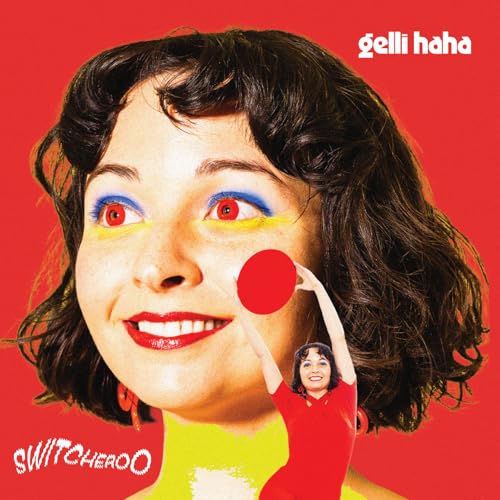 Album cover for "Switcheroo" by gelli, featuring a woman with red accents.