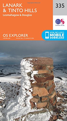 OS Explorer Map 335 Lanark and Tinto Hills OS Explorer Paper Map (OS Explorer Active Map)