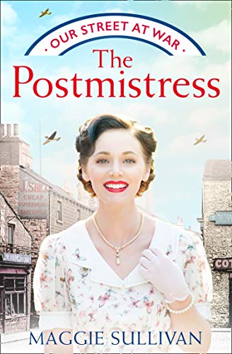 Book cover: woman in vintage dress, wartime planes, street scene.