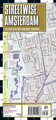Streetwise Amsterdam Map - Laminated City Center Street Map of Amsterdam, Netherlands: City Plan (Streetwise Maps)