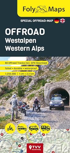 FolyMaps OFFROAD Western Alps 1:250,000 : Special map with over 60 off-road tracks