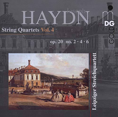 CD cover for Haydn string quartets, featuring a baroque building painting.