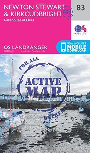 Landranger Active (83) Newton Stewart & Kirkcudbright, Gatehouse of Fleet (OS Landranger Active Map)