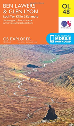 Ben Lawers & Glen Lyon Map | Loch Tay, Killin & Kenmore | Ordnance Survey | OS Explorer Map OL48 | Scotland | Walks | Hiking | Maps | Adventure