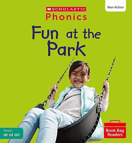 Book cover: girl on swing, with text "Fun at the Park".