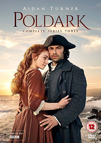 Poldark Series Three DVD cover featuring Aidan Turner and Eleanor Tomlinson.
